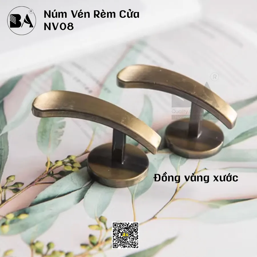 Núm Vén Rèm NV08 Hợp Kim Nhôm Bền Bỉ | Phụ Kiện Rèm Cao Cấp-2
